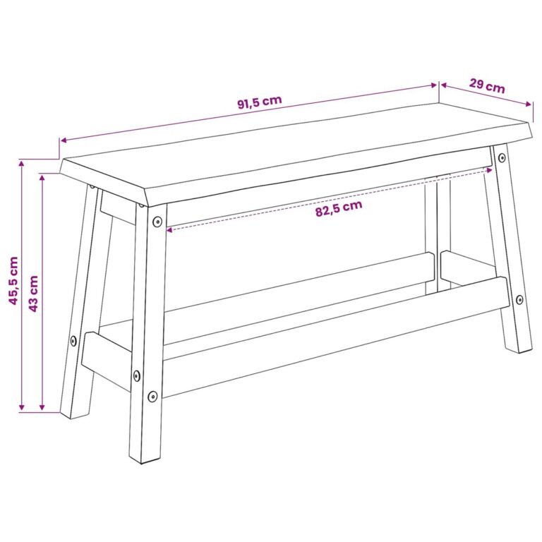 VidaXL Valgomojo suolas EKAI Balta 91,5 x 29 x 45,5 cm – produkto nuotrauka 8