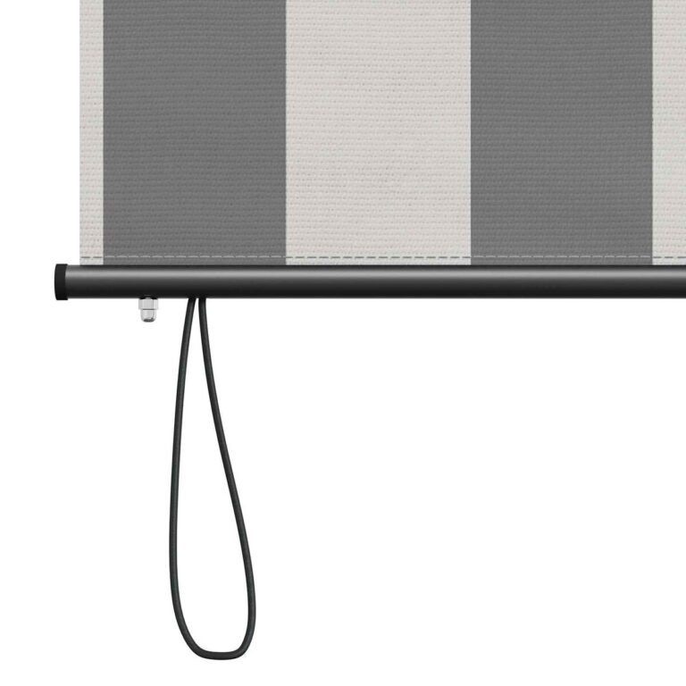 vidaXL Roletas Antracito ir baltos 100 x 250 cm Audinys ir aliuminis – produkto nuotrauka 6