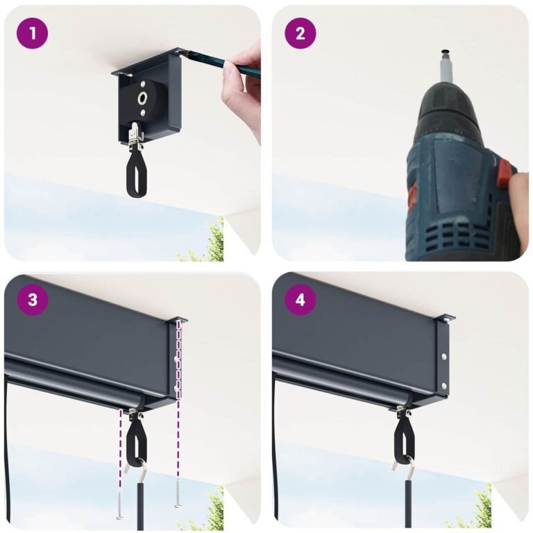 vidaXL Roletas Antracito ir baltos 100 x 250 cm Audinys ir aliuminis – produkto nuotrauka 9