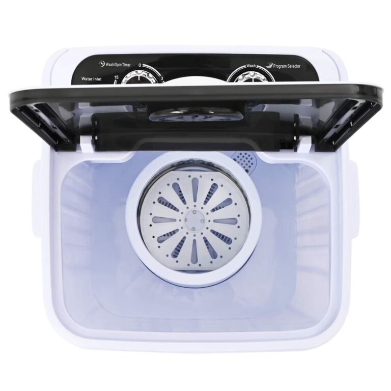 vidaXL Mini skalbimo mašina su vienu būgnu 4,6 kg Juoda ir Balta – nuotrauka 6 vidaXL Mini skalbimo mašina su vienu būgnu 4,6 kg Juoda ir Balta – produkto nuotrauka 6