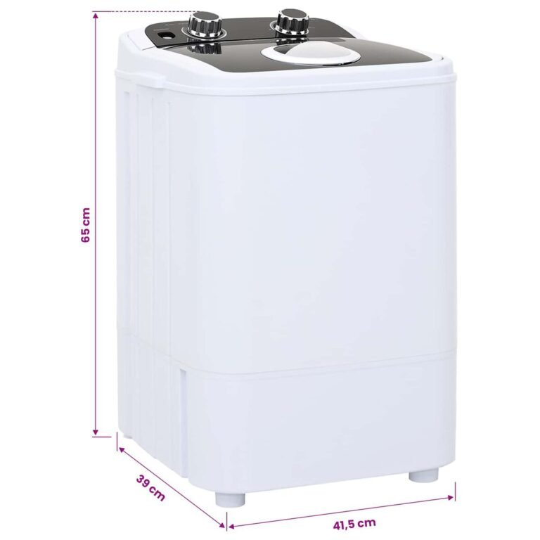 vidaXL Mini skalbimo mašina su vienu būgnu 4,6 kg Juoda ir Balta – nuotrauka 9 vidaXL Mini skalbimo mašina su vienu būgnu 4,6 kg Juoda ir Balta – produkto nuotrauka 9