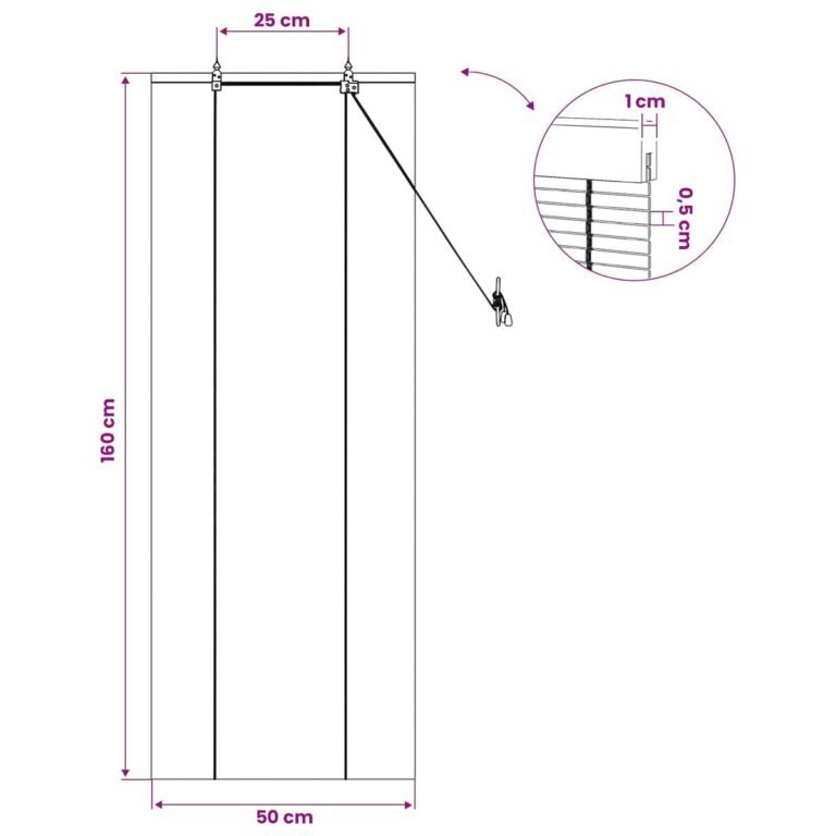 vidaXL Roletas Natūrali 50 x 160 cm Bambukas – produkto nuotrauka 8
