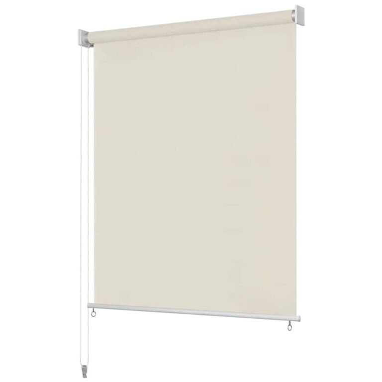 vidaXL Lauko roletas, 105 (plotis) x 140 (aukštis) cm, kreminės spalvos