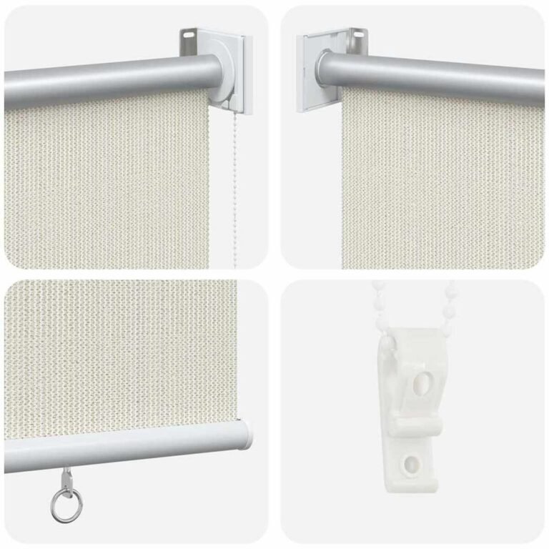 vidaXL Lauko roletas, 105 (plotis) x 140 (aukštis) cm, kreminės spalvos – produkto nuotrauka 7