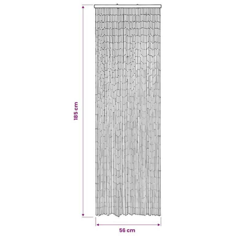 vidaXL Tinklelis nuo vabzdžių kemperio durims, bambukas, 56x185cm – produkto nuotrauka 6