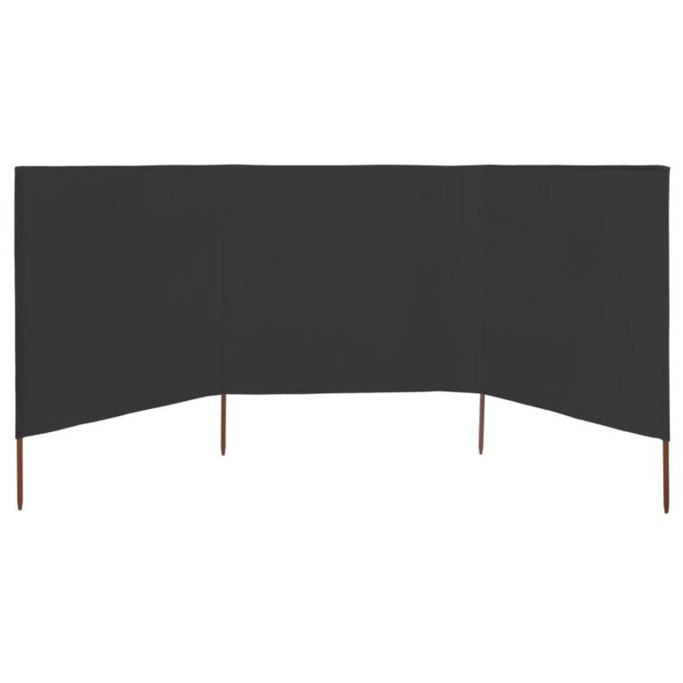 Vėjo užtvara – 400×120 cm, antracito spalva – nuotrauka 2 Vėjo užtvara – 400×120 cm, antracito spalva – produkto nuotrauka 2