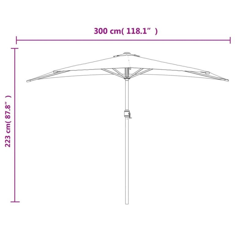 Lauko skėtis – 300×155 cm – nuotrauka 8 Lauko skėtis – 300×155 cm – produkto nuotrauka 8