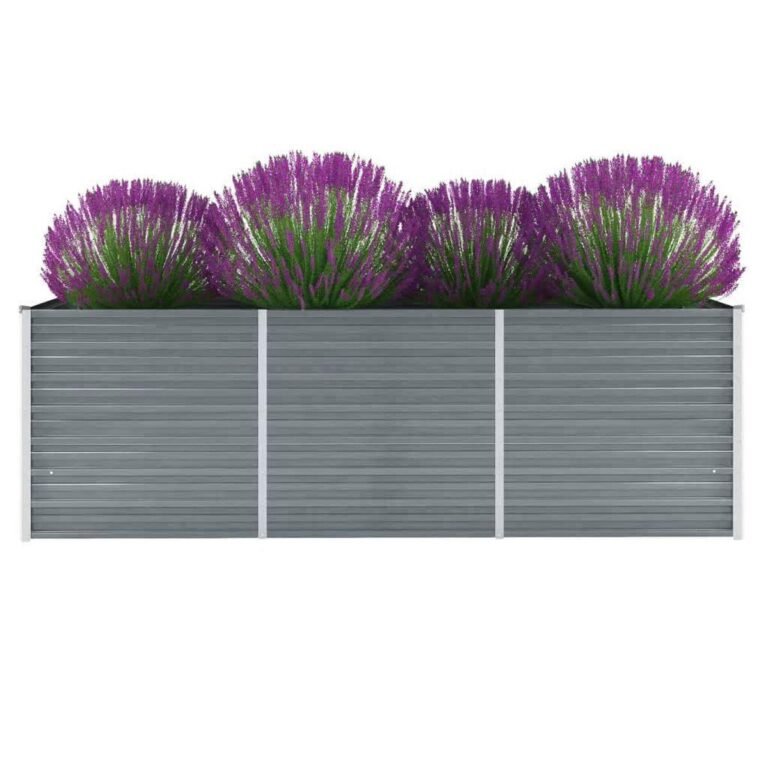 Pakelta lysvė – 240×80×77 cm, pilka spalva – produkto nuotrauka 2