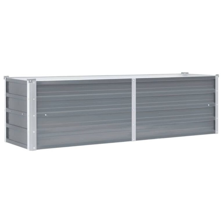 vidaXL Lovelis, pilkas, galvanizuotas plienas, 160x40x45cm