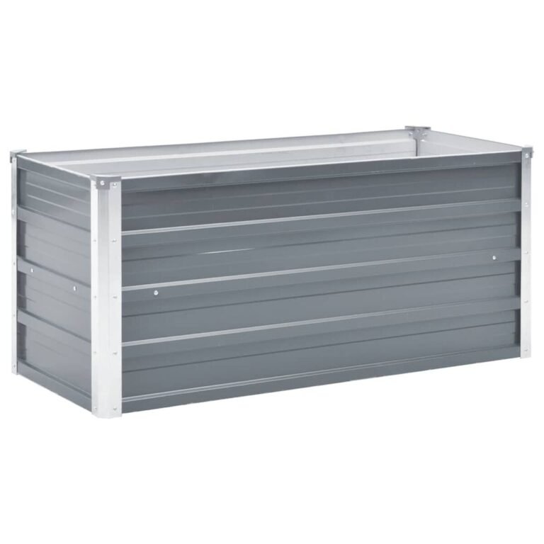 vidaXL Lovelis, pilkas, galvanizuotas plienas, 100x40x45cm