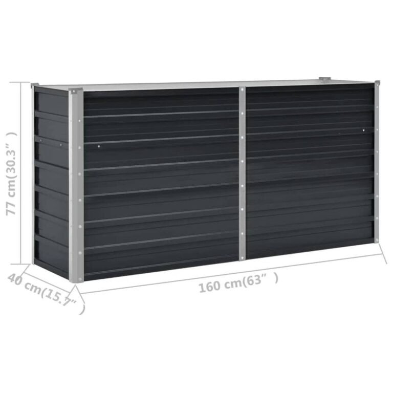Pakelta lysvė – 160×40×77 cm, antracito spalva – produkto nuotrauka 8