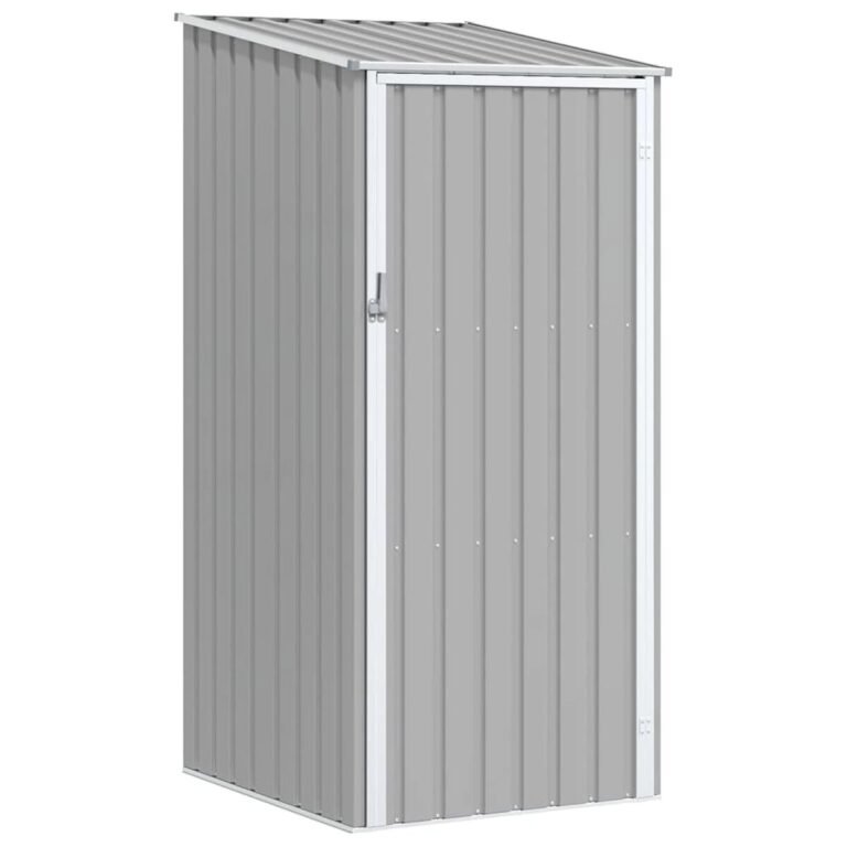 vidaXL Sodo pašiūrė, pilka, 87x98x159cm, galvanizuotas plienas