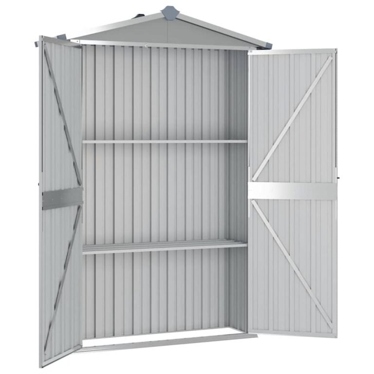 Sodo namelis – 116×45×175 cm, pilka spalva – produkto nuotrauka 5