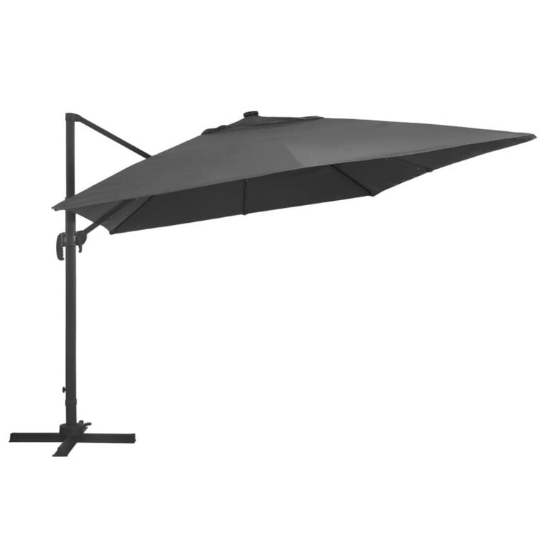 Lauko skėtis – 400×300 cm, antracito spalva – produkto nuotrauka 3