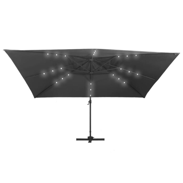 Lauko skėtis – 400×300 cm, antracito spalva – produkto nuotrauka 4