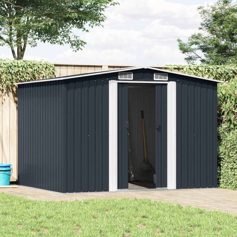 Daiktų laikymo prekė – 257×205×178 cm, antracito spalva – nuotrauka 2 Daiktų laikymo prekė – 257×205×178 cm, antracito spalva – produkto nuotrauka 2