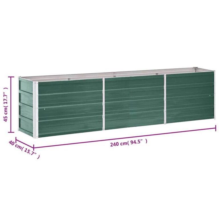 Pakelta lysvė – 240×40×45 cm, žalia spalva – produkto nuotrauka 8