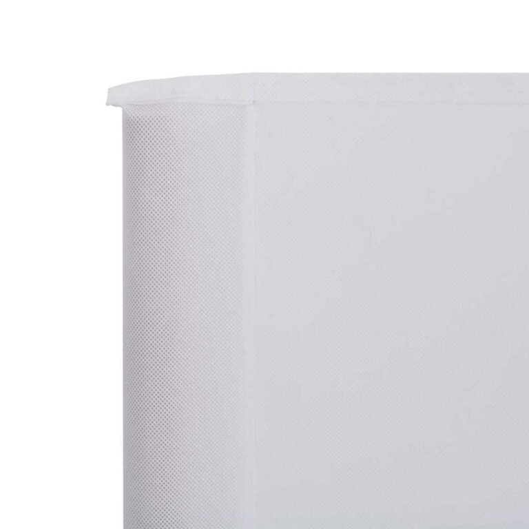 vidaXL Uždanga nuo vėjo, 3 plokštės, smėlio balta, 400x160cm, audinys – nuotrauka 5 vidaXL Uždanga nuo vėjo, 3 plokštės, smėlio balta, 400x160cm, audinys – produkto nuotrauka 5