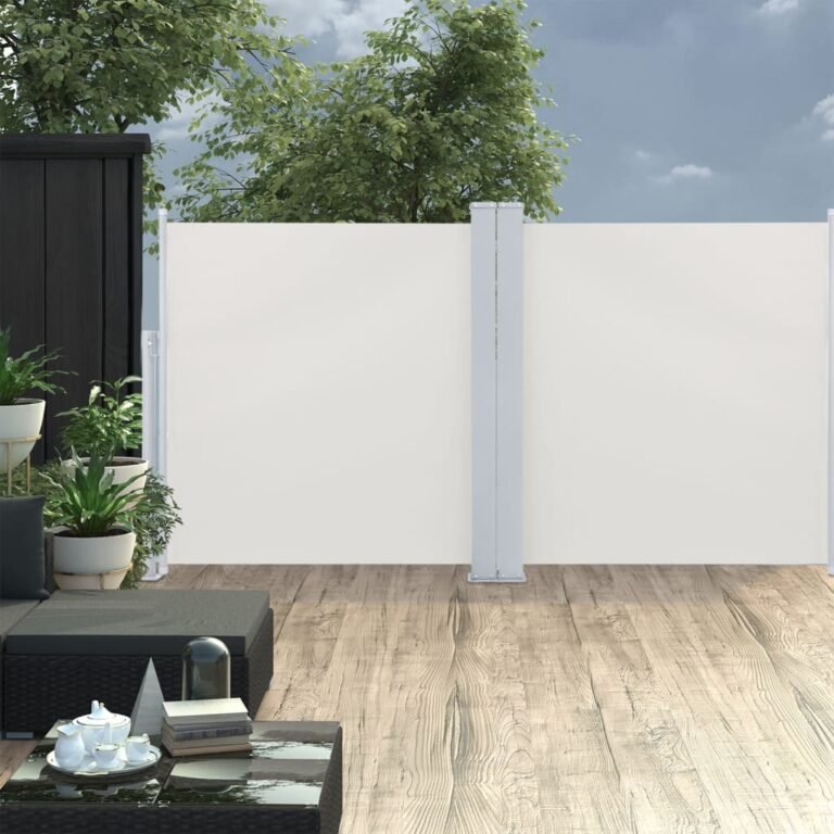 Ištraukiama šoninė markizė – 120×600 cm, kreminė spalva