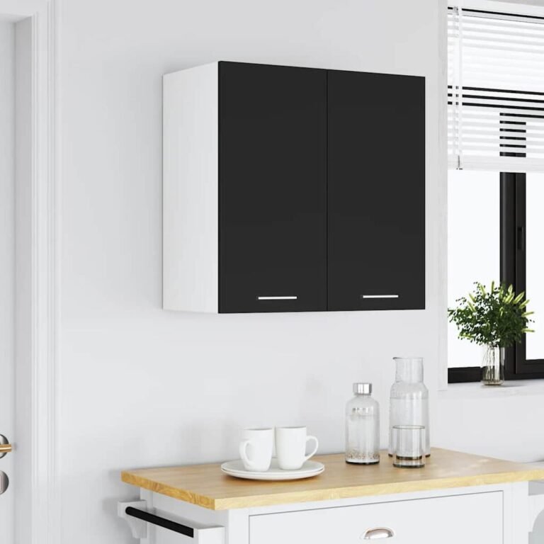 vidaXL Pakabinama spintelė, “Lyon”, juoda, 60x31x60cm – produkto nuotrauka 3