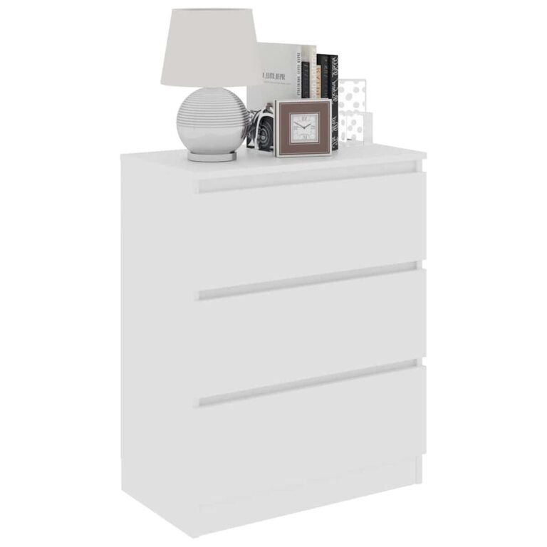 vidaXL Šoninė spintelė, baltos spalvos, 60x35x76cm, apdirbta mediena – produkto nuotrauka 4