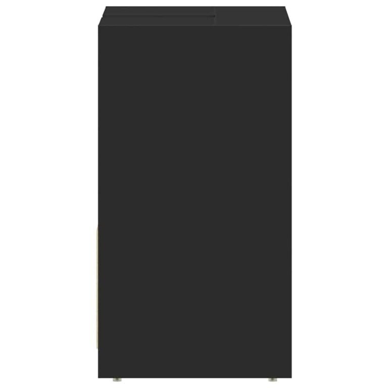 vidaXL Vonios kambario spintelė, juoda, 60x33x60cm, apdirbta mediena – produkto nuotrauka 7