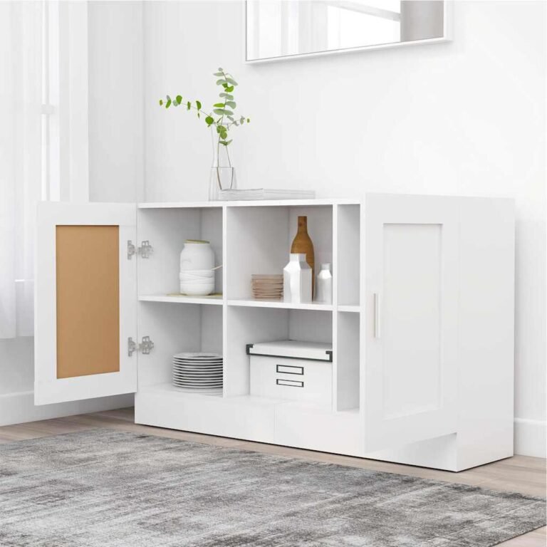 Komoda – 120×30,5×70 cm, balta spalva – produkto nuotrauka 3