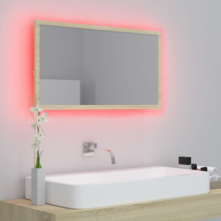Veidrodis – 80×8,5×37 cm, ąžuolo spalva – produkto nuotrauka 5