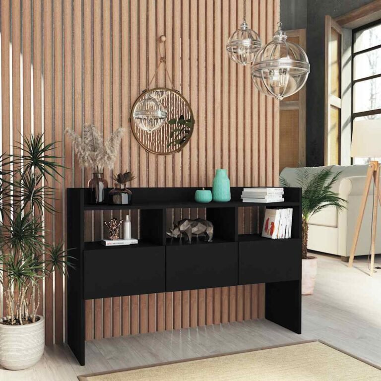 Komoda – 105×30×70 cm, juoda spalva – produkto nuotrauka 2