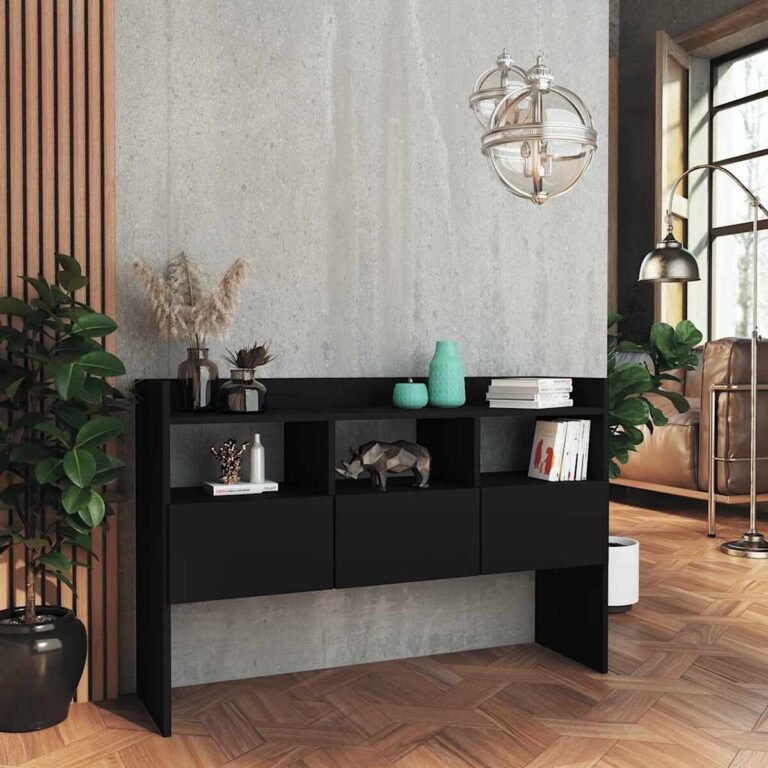 Komoda – 105×30×70 cm, juoda spalva – produkto nuotrauka 3