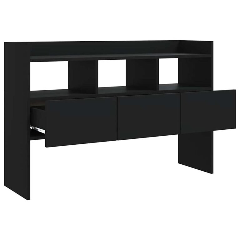 Komoda – 105×30×70 cm, juoda spalva – produkto nuotrauka 5
