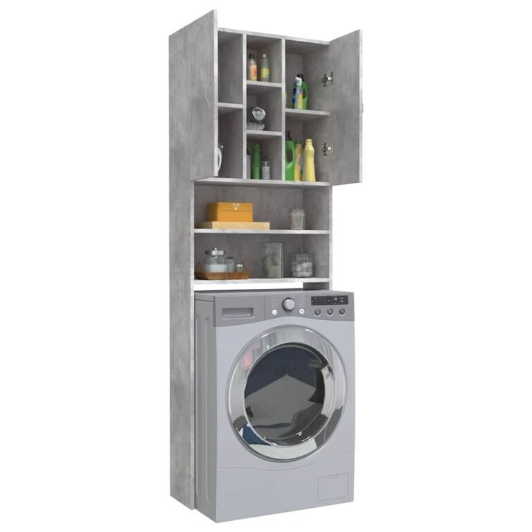 Spintelė – 64×25,5×190 cm, pilka spalva – produkto nuotrauka 6