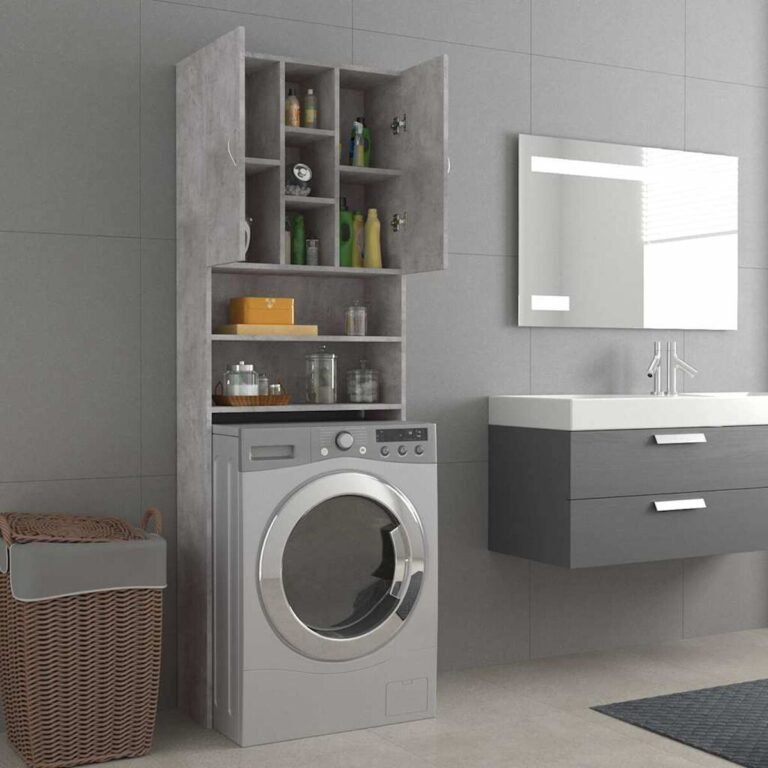 Spintelė – 64×25,5×190 cm, pilka spalva – produkto nuotrauka 7