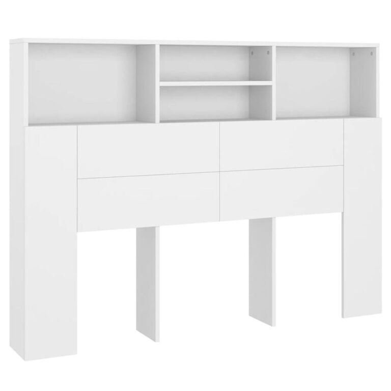 Lovos galvūgalis – 140×19×103,5 cm, balta spalva