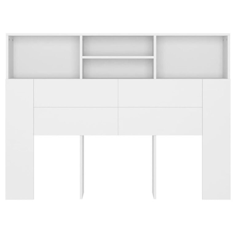 Lovos galvūgalis – 140×19×103,5 cm, balta spalva – produkto nuotrauka 5