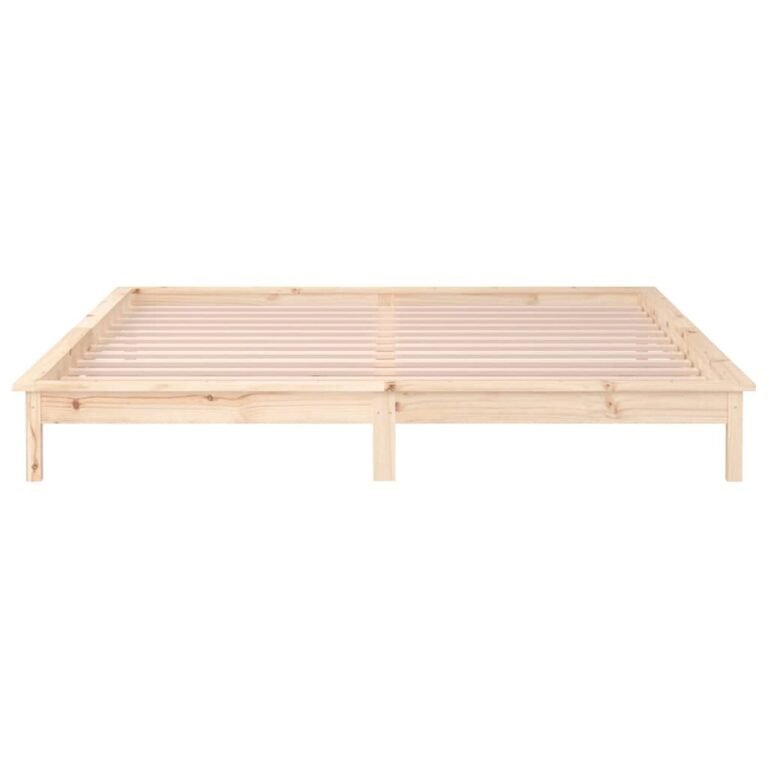 vidaXL Lovos rėmas su LED, 180x200cm, medienos masyvas, itin didelis – produkto nuotrauka 6