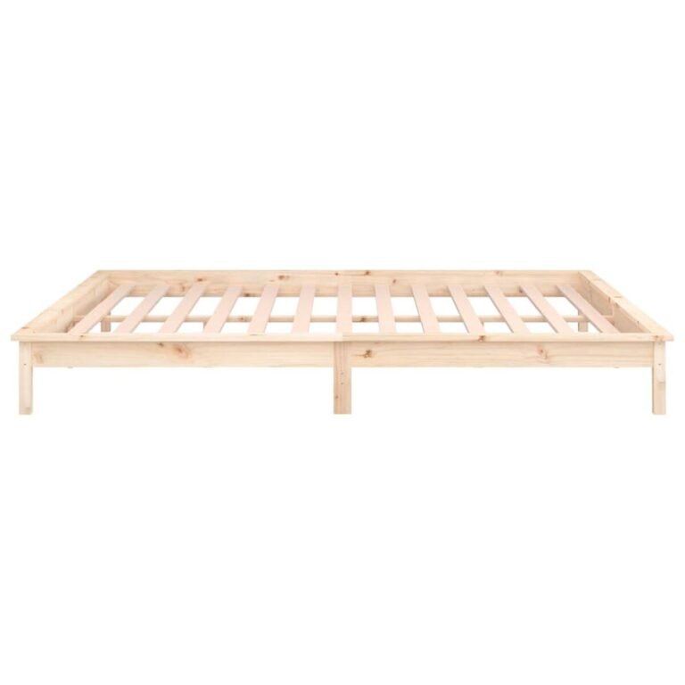 vidaXL Lovos rėmas su LED, 180x200cm, medienos masyvas, itin didelis – produkto nuotrauka 7
