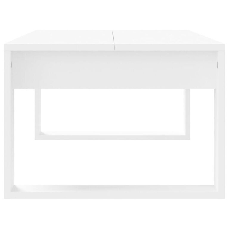 vidaXL Kavos staliukas, baltos spalvos, 102x50x35cm, apdirbta mediena – produkto nuotrauka 4