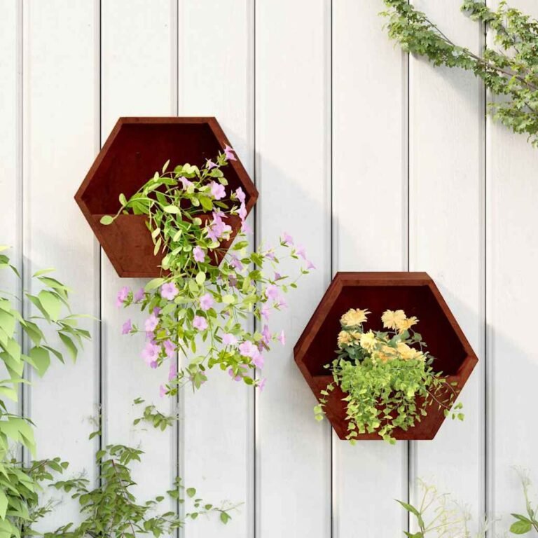 Augalų dėžė – 30×10×25 cm, rūdžių spalva – produkto nuotrauka 2