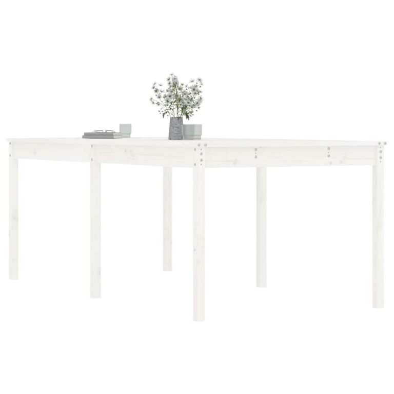 Lauko stalas – 203,5×100×76 cm, balta spalva – nuotrauka 4 Lauko stalas – 203,5×100×76 cm, balta spalva – produkto nuotrauka 4
