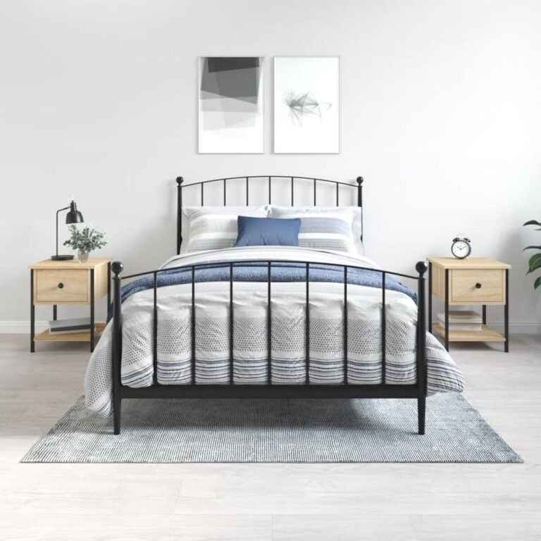 Šoninis staliukas – 34×35,5×45 cm, ąžuolo spalva – produkto nuotrauka 2