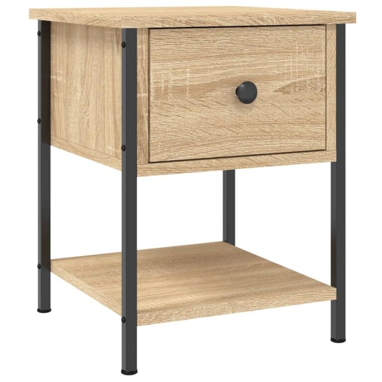 Šoninis staliukas – 34×35,5×45 cm, ąžuolo spalva – produkto nuotrauka 3