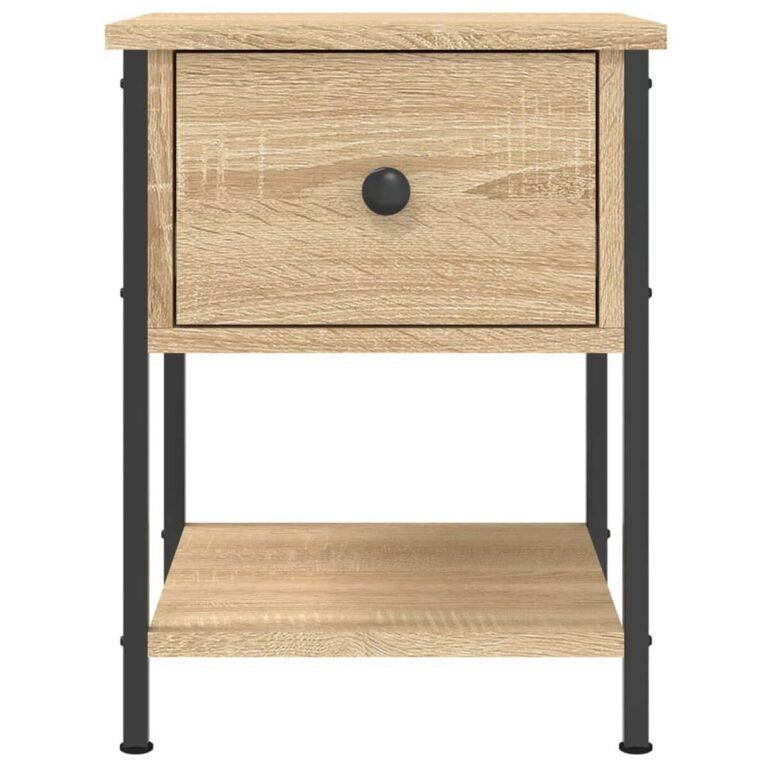 Šoninis staliukas – 34×35,5×45 cm, ąžuolo spalva – produkto nuotrauka 7