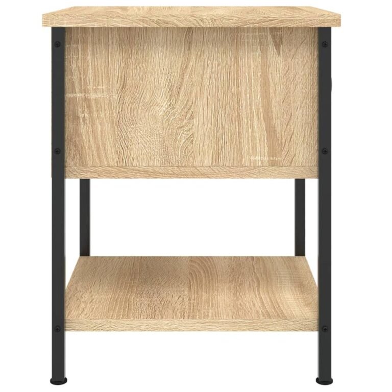 Šoninis staliukas – 34×35,5×45 cm, ąžuolo spalva – produkto nuotrauka 8