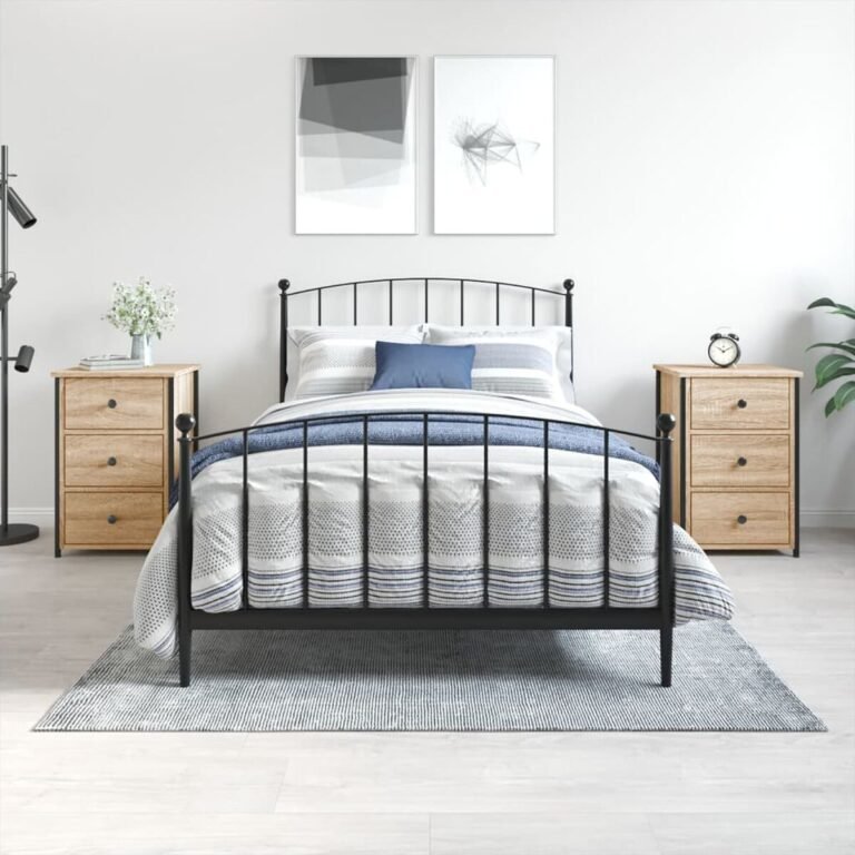 Naktinis staliukas – 40×36×60 cm, ąžuolo spalva – produkto nuotrauka 2