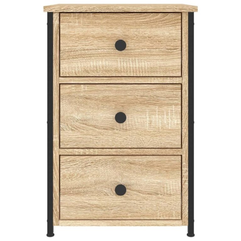 Naktinis staliukas – 40×36×60 cm, ąžuolo spalva – produkto nuotrauka 6