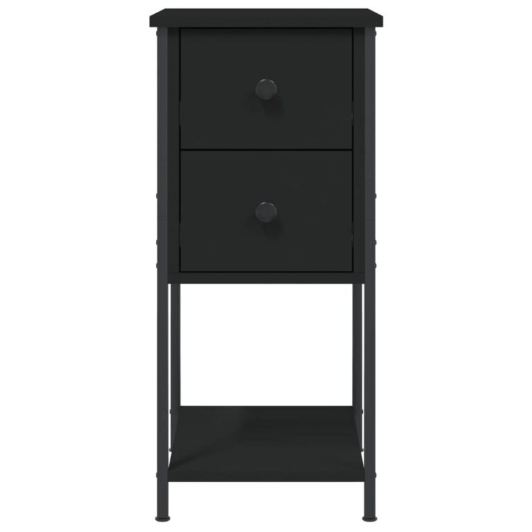 Naktinis staliukas – 32×42×70 cm, juoda spalva – produkto nuotrauka 6