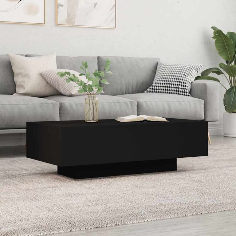Kavos staliukas – 100×49,5×31 cm, juoda spalva – nuotrauka 2 Kavos staliukas – 100×49,5×31 cm, juoda spalva – produkto nuotrauka 2