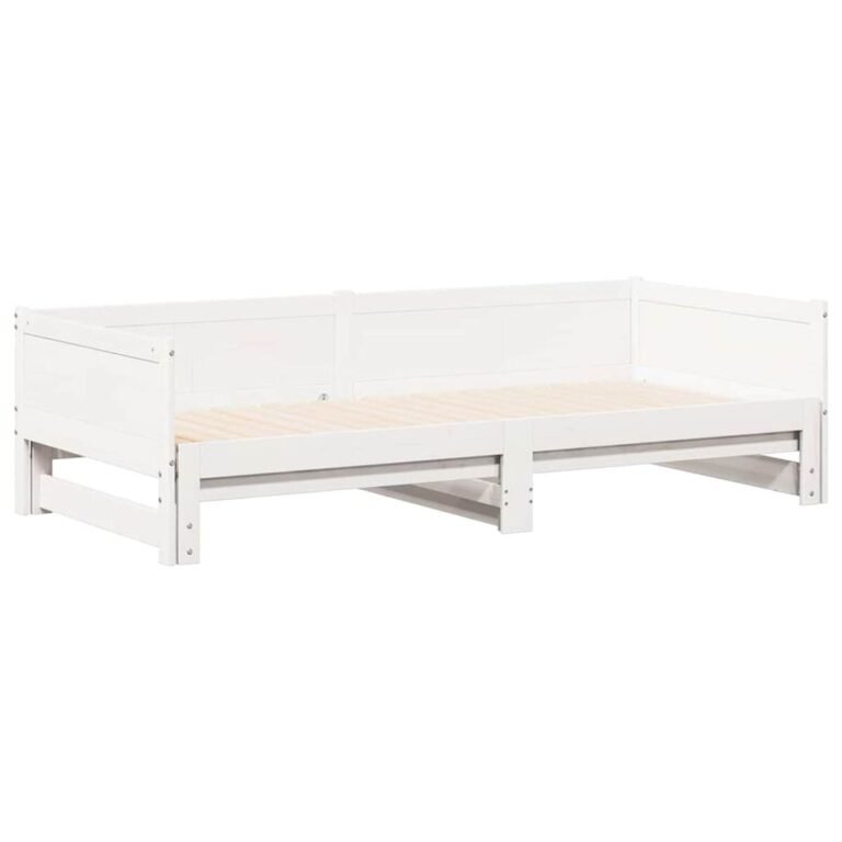 vidaXL Ištraukiama dienos lova Balta 203,5 x 184 x 56,5 cm – produkto nuotrauka 4