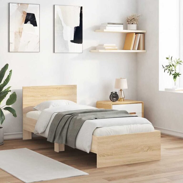 Lovos galvūgalis – 90×190 cm, ąžuolo spalva – produkto nuotrauka 2